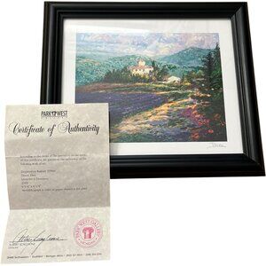 Alex Perez "Lavender in Provence" Seriolithograph COA Signed, Framed Art Print